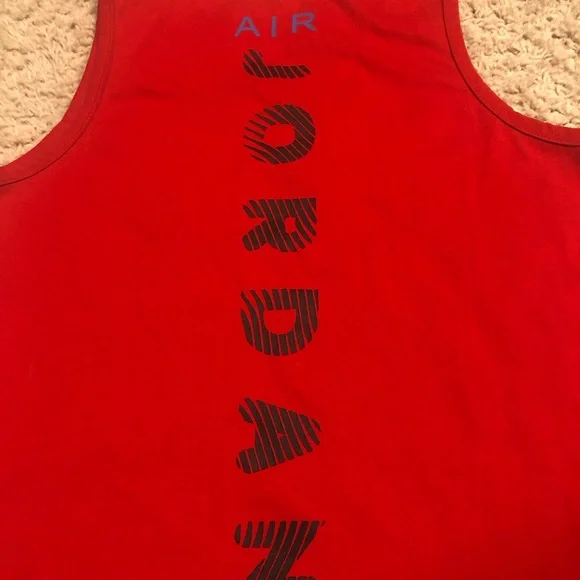 Air Jordan red tank top - Picture 4 of 5